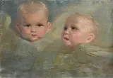 Study of cherubs Oil by Frank O. Salisbury, Oil on canvas, sold May 2022