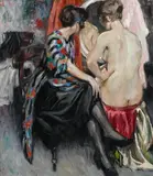 La toilette Signed R by René De Pauw, Oil on canvas, offered May 2022
