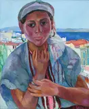 Isha Signed by Edward Wolfe, Oil on canvas, sold May 2022