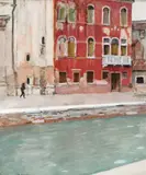 Red Palazzo by Henry Bishop, Oil on canvas, sold May 2022