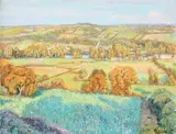 Landscape in Queaux by Pierre Gaston Rigaud, Oil on canvas, sold May 2022