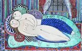 Lovers in Winter Signed and dated DORA HOLZHANDLER 2003 by Dora Holzhandler, Oil on canvas, sold May 2022