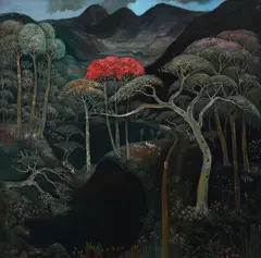 Picnic No by Widayat, Oil on canvas, sold May 2022