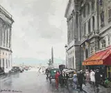 Place de la Concorde by Jules Rene Herve, Oil on canvas, sold May 2022