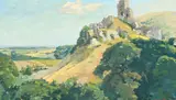 Corfe Castle Signed James Fry by James Fry, Oil on board, sold May 2022