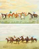 Portman Hunt Race by David Vivians, oil on board, sold May 2022