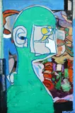 Homme de profil Signed and indistinctly inscribed by Pierre Courtens, Oil on canvas, sold May 2022