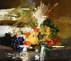 Attrition of Heracles V Signed by Simon Casson, Oil on canvas, sold May 2022