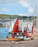 The Yacht Club by Charles Harvey, Oil on board, sold May 2022