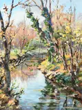 Automne Sur La Viosne Frai De Pontoise Signed Corteel by André Corteel, Oil on canvasboard, offered May 2022
