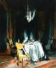 Yellow Chair II Signed and dated J Monks/2013 by John Monks, Oil on canvas, sold May 2022