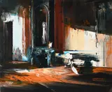 Salon Signed and dated J Monks/2012 by John Monks, Oil on canvas, sold May 2022
