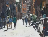 Near Via Condotti by John Yardley, Oil on board, sold May 2022