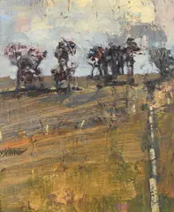 Torphichen hillside, Scotland Signed with initials SJC (lower centre) Oil on board 28.5 x 23.3cm Provenance: The Contemporary Fine Art Gallery, Eton by Stephen J. Carruthers, Oil on board, offered May 2022