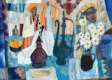 The Kasbah Signed Marj 88 by Marj Bond, Oil on board, offered May 2022