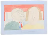 Hymns Ancient and Modern Inscribed Hymns Ancient & Modern by Siegfried Sassoon, Pencil and watercolour, sold May 2022