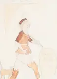 Miss Sitwell as Dick Whittington Inscribed Miss Sitwell as Dick by Siegfried Sassoon, Pencil and watercolour, sold May 2022