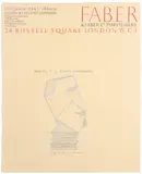 Self-Bust by E Pound Inscribed WASTE LAND IS/CANTOS/ASH WEDNESDY/ by Siegfried Sassoon, Pencil and watercolour, sold May 2022