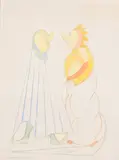The Face of Things to Come by Siegfried Sassoon, Pencil, watercolour and bodycolour, sold May 2022