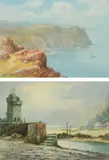 Coastal landscape near Land's End by Lewis Mortimer, watercolour, sold May 2022