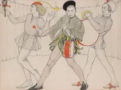 At the Fair Pencil and by Averil Burleigh, Pencil and watercolour, offered May 2022