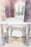 View of the Taj Mahal by Edward Millington-Drake, charcoal and watercolour, sold May 2022