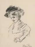 Portrait of a lady Signed Steinlen by Théophile Steinlen, Pencil, offered May 2022