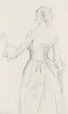 Study of a young woman from behind by Gerald Brockhurst, Pencil, sold May 2022