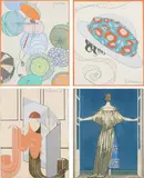 Des Ombrelles by Georges Lepape, print, sold May 2022