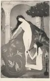 La Joueuse de Flute by Marie Laurencin, Etching and aquatint, sold May 2022