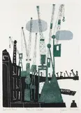 Pool of London Signed and inscribed Artists Proof Pool of London by Julian Trevelyan, Etching and aquatint, sold May 2022