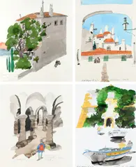 Fontana Vecchia by Paul Hogarth, watercolour, sold May 2022