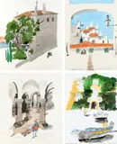 Fontana Vecchia by Paul Hogarth, watercolour, sold May 2022