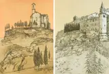 Anghiari by Richard Beer, pencil, sold May 2022