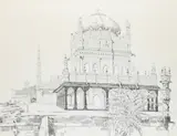 View of the Gumbaz at Srirangapatna by John Nankivell, Pencil, sold May 2022