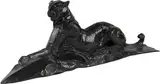 Leopard Lying on Elbows Maquette Signed and inscribed Dylan Lewis by Dylan Lewis, Bronze, offered May 2022