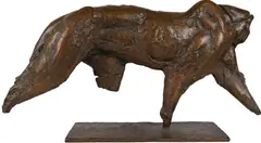 Leopard torso Signed by Dylan Lewis, Bronze on an integral rectangular base, sold May 2022