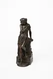 Suzanne patinated bronze model of a woman leaning against a by Eugène-Antoine Aizelin, bronze, sold Mar 2022