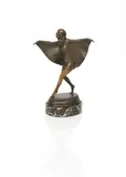 Bat Girl patinated bronze on domed base by Josef Lorenzl, bronze, offered Mar 2022