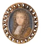 Portrait miniature of a gentleman wearing a brown cloak by Susannah Penelope Rosse, oil, sold Mar 2022