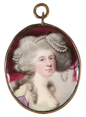 Portrait miniature of Ann Elizabeth Henniker by Henry Spicer, oil, sold Mar 2022