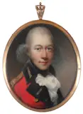 Portrait miniature of Lieutenant Sir Richard McQuire by Horace Hone, oil, sold Mar 2022