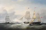 The Sandbach picking up the Liverpool pilot off the Great Orme Oil on by Samuel Walters, Oil on canvas, offered Mar 2022