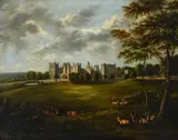 View of Raby Castle by Joseph Miller, Oil on canvas, sold Mar 2022