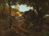 Sentier dans les Rochers à Pont-Aven by Auguste Anastasi, Oil on canvas, sold Mar 2022