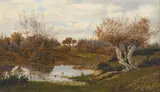 A Marsh Signed with monogram and dated 1876 by Francis Michael Trappes, 1876, Oil on canvas, sold Mar 2022