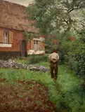 The vegetable garden Signed and indistinctly dated Frans De by Frans De Bruyn, Oil on canvas, sold Mar 2022