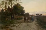 The road home Signed Henry H by Henry H. Parker, Oil on canvas, sold Mar 2022