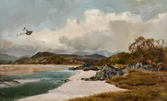 Morecambe Bay Signed J Peel by James Peel, Oil on canvas, sold Mar 2022