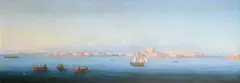 View of the Grand Harbour by Girolamo Gianni, Oil on canvas, sold Mar 2022
